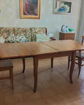 Tavolo da pranzo allungabile in legno massello