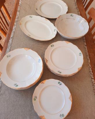 Servizio piatti Ceramica Galvani anni '30 - 21 pz.