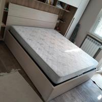 Letto contenitore + materasso matrimoniale(NUOVO)