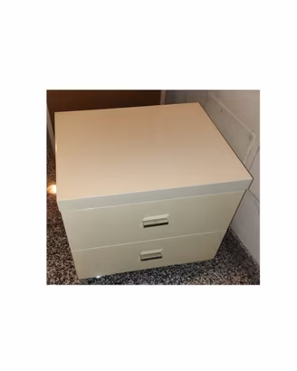 Comodino laccato bianco
