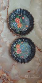 coppia piatti con fiori 