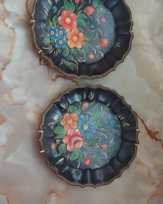 coppia piatti con fiori 