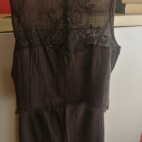 Abito Amuleti top in pizzo+gonna lunga100%Ramie