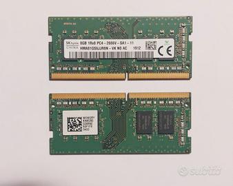 Schede RAM DDR4 2x8GB SODIMM per PC portatili