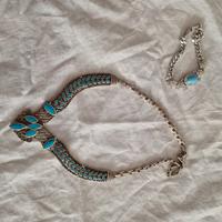 Collana+bracciale in argento 925 + turchese