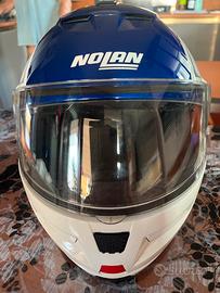 Casco da moto Nolan mis. L colore bianco/blu