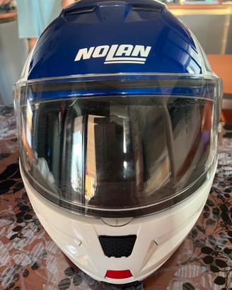 Casco da moto Nolan mis. L colore bianco/blu