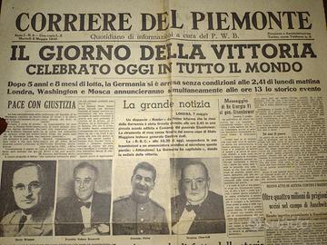 GIORNALE ORIGINALE 1945: RESA DELLA GERMANIA