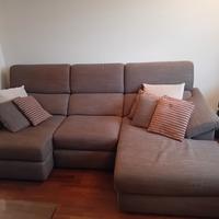 DUE DIVANI STOFFA MARRONE COME NUOVI