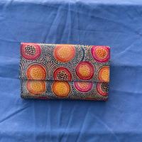 Portafoglio donna in pelle colorata interno blu co