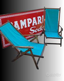 coppia sedie sdraio vintage anni 70 modernariato 