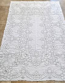 Tovaglia puro lino + 10 tovagl. sfilato siciliano