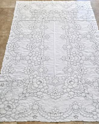 Tovaglia puro lino + 10 tovagl. sfilato siciliano