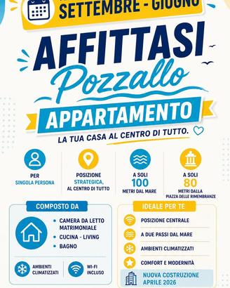 Affitt invernale intero appartamento a Pozzallo