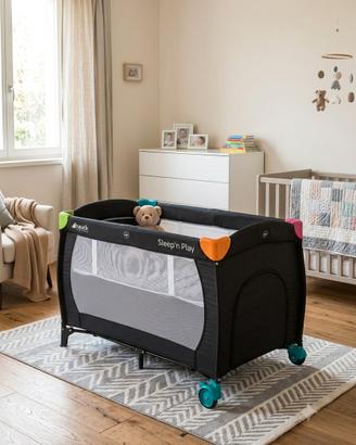 Lettino campeggio viaggio Hauck + kit neonato
