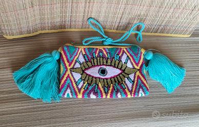Borsa Wayuu Occhio Greco, fatta a mano