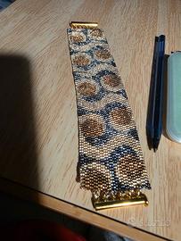 bracciale miyuki peyote galvanizzato oro