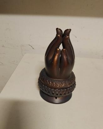 porta incenso color bronzo