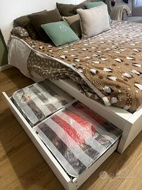 Letto contenitore con materasso malm ikea