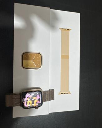 Apple Watch 9 acciaio gold