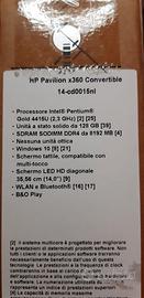 Notebook HP Pavilion x360 mod. 14-cd0015nl