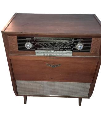 Giradischi Vintage Con Mobile - Radio In Legno