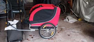 rimorchio bici per cani