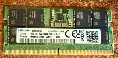 Banco sodimm ram 16gb ddr5 samsung