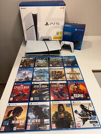 PS5 Slim Disco + Accessori + 16 Giochi