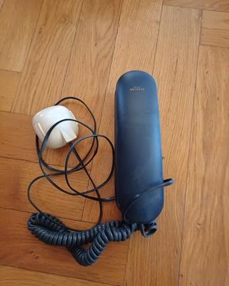 Wind Black Corded Landline Telephone Vintage