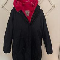 Parka in jeans ecopelliccia fucsia LE TWINS