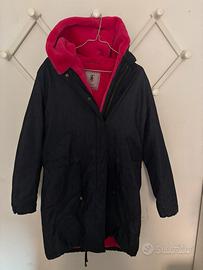 Parka in jeans ecopelliccia fucsia LE TWINS