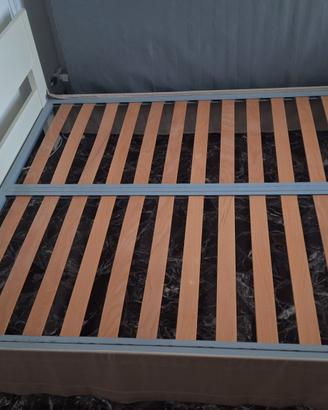 Struttura letto matrimoniale solida legno e acciai