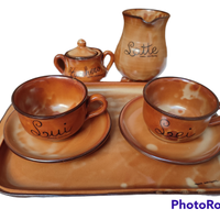 Set colazione "Lui e Lei" in ceramica nuovo