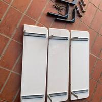 Tre mensole in laccato bianco