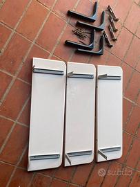 Tre mensole in laccato bianco