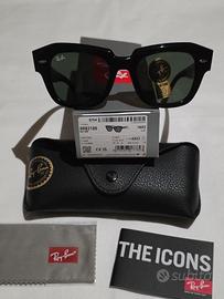 Ray-Ban RB2186 State Street Nero NUOVI Originali
