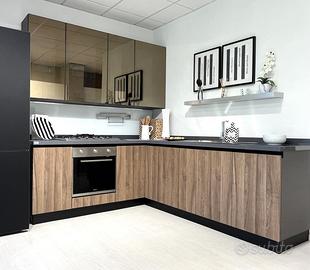 Cucina ad angolo laminato legno
