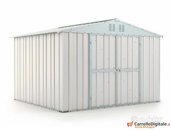 Box capanno giardino Acciaio 327x269 bianco