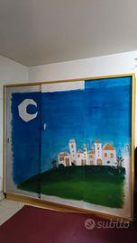 Armadio scorrevole con dipinto