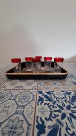 Servizio liquore Vintage +Vassoio
