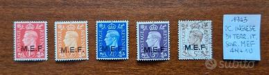 1943 – OCCUPAZIONE INGLESE CON SOVRASTAMPA M.E.F.