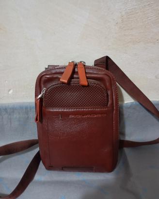 borsello Piquadro marrone in pelle 