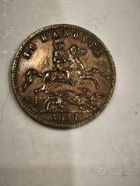 Gettone satirico Vittoria Regina 1837