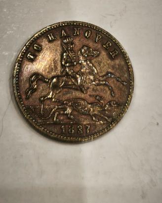 Gettone satirico Vittoria Regina 1837