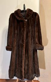 Pelliccia visone vintage, taglia M-L, lunga