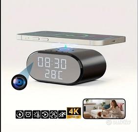 Sveglia digitale + camera nascosta + wireless ric.