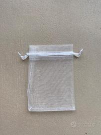 50 PEZZI Sacchetto portaconfetti in organza 9x12