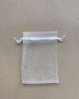 50 PEZZI Sacchetto portaconfetti in organza 9x12