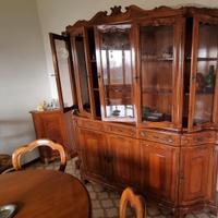Sala da pranzo anni ’70 in noce,con ricevuta origi